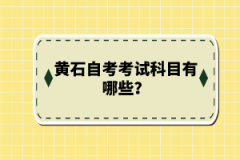 黃石自考考試科目有哪些？