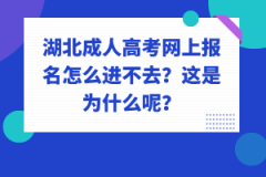 湖北成人高考網(wǎng)上報(bào)名怎么進(jìn)不去？這是為什么呢？