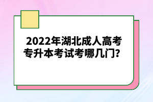 2022年湖北成人高考專升本考試考哪幾門？