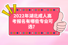 2022年湖北成人高考報(bào)名有哪些專業(yè)可選？
