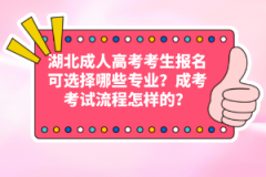 湖北成人高考考生報(bào)名可選擇哪些專業(yè)？成考考試流程怎樣的？