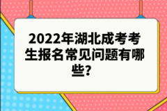 2022年湖北成考考生報(bào)名常見(jiàn)問(wèn)題有哪些？