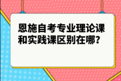 恩施自考專業(yè)理論課和實(shí)踐課區(qū)別在哪？