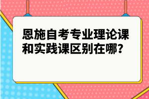 恩施自考專業(yè)理論課和實踐課區(qū)別在哪？