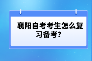 襄陽(yáng)自考考生怎么復(fù)習(xí)備考?