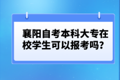 襄陽自考本科大專在校學(xué)生可以報考嗎？