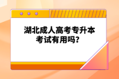 湖北成人高考專升本考試有用嗎？