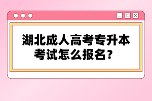 湖北成人高考專升本考試怎么報(bào)名？報(bào)名流程怎么樣？