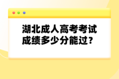 湖北成人高考考試成績多少分能過？