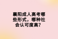 襄陽成人高考哪些形式，哪種社會(huì)認(rèn)可度高？