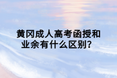 黃岡成人高考函授和業(yè)余有什么區(qū)別？