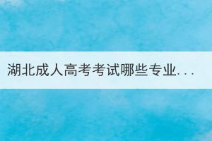 湖北成人高考考試哪些專業(yè)需要參加專業(yè)加試？